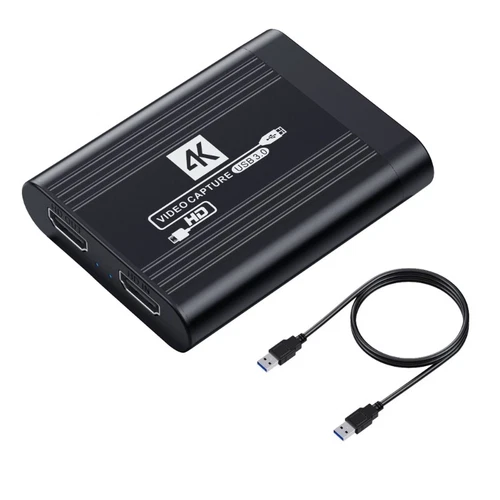 Full 1080P 4K Video Capture Card With Microphone Input For Game Commentary