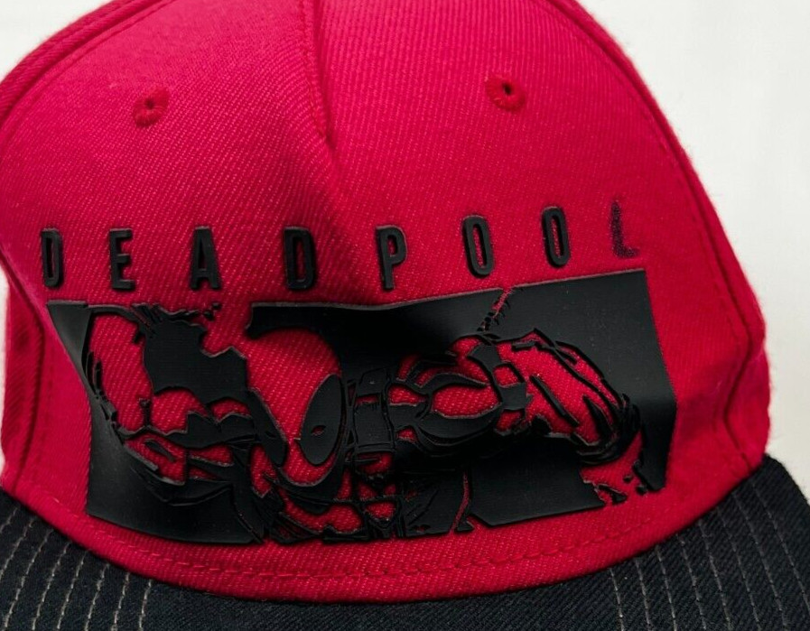 Deadpool Hat Cap Snapback Red Black Adjustable Ad… - image 3