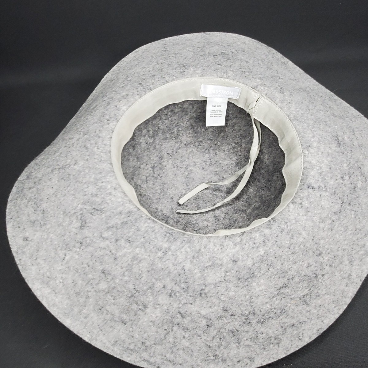Nordstrom Wool Felted Wide Brim Gray/Grey Fall & Winter Felt  display picture 1