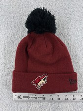 Arizona Coyotes Beanie Toque Youth One Size Red Knit Acrylic NHL New Era Ski Pom
