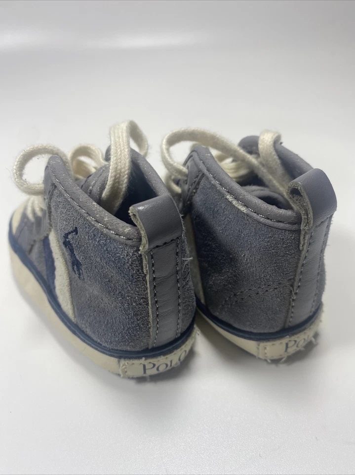 Детская кроватка для мальчиков Ralph Lauren Polo в синюю полоску на шнуровке обувь для возраста 2 года - Изображение 4 из 4