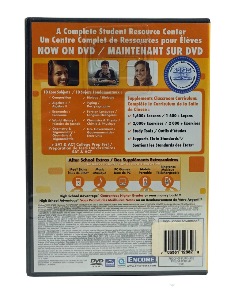 HIGH SCHOOL Grades (9-12) 10 Subjects Homeschool DVD FREE US SHIPPING - Image 2 of 2