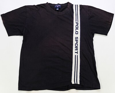 Rare Vintage POLO SPORT Ralph Lauren Spell Out Striped T Shirt