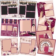 HAPPY HAPPY NEW YEAR - Scrapbook Layout Set