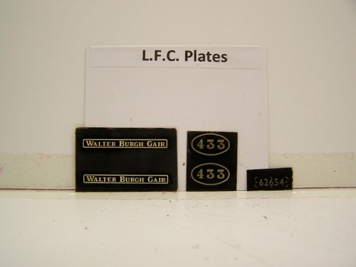 LFC GCR No 433 Walter Burgh Gair Führerstandsseite Nummern/Namensschilder BR Rauchkasten 62654 | Zustand: New