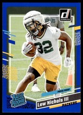 2023 Donruss Press Proof Blue Lew Nichols III Rookie Green Bay Packers #335