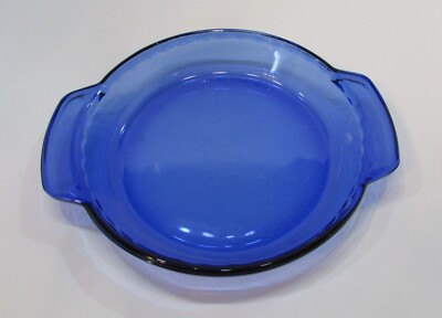 Retro Anchor Hocking USA Cobalt Clear Blue Glass qt Deep 2