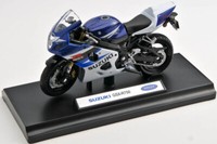 Blitz Versand Suzuki GSX-R 750 Blau Blue Welly Motorrad Modell 1:18 Neu & Ovp 1
