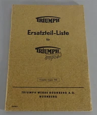 Triumph Motorcycle Fips Standard 49 CCM Year 1955 Parts Catalog / Parts List