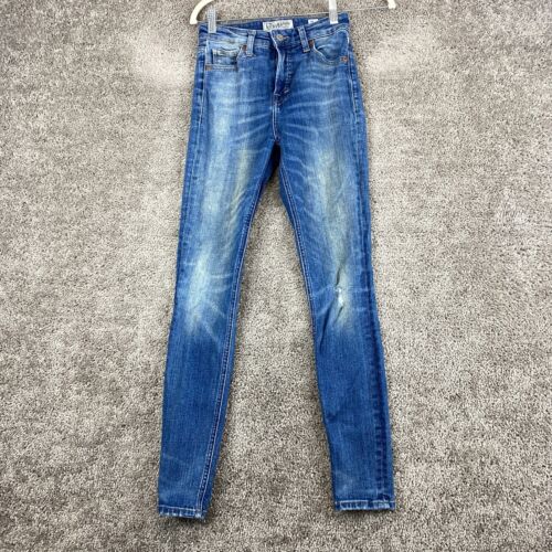 Pantalones de mezclilla Lucky Brand para mujer talla 00 azul Bridgette ajustados al tobillo tiro medio - Imagen 1 de 12