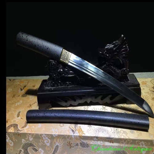 Japanese Short Sword Wakizashi Katana 1095 Steel Blade Clay Tempered Sharp #0993 - Picture 14 of 16
