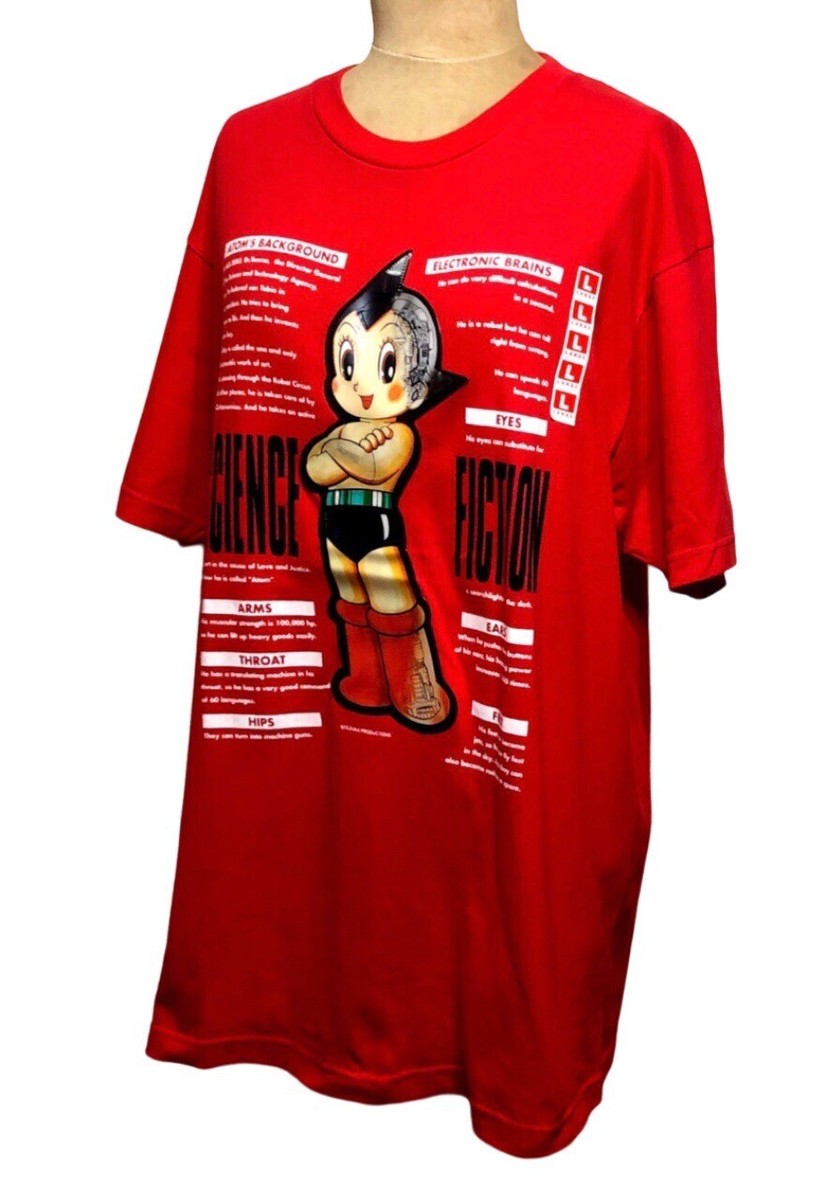 Licensed ASTRO BOY T shirt RED (L) 3D Hologram SCIENCE