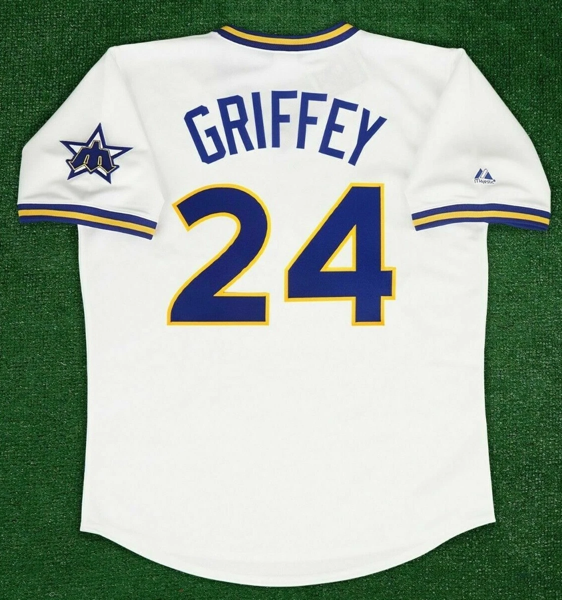 Majestic White Seattle Mariners Ken Griffey Jr. Jersey - Size 4