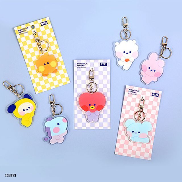 BTS BT21 Minini Official Authentic Acryl Keychain Keyring + Free