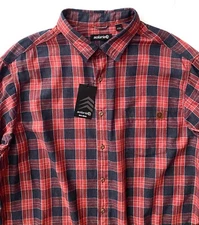 Solaris Shirt Orange Check Long Sleeve Button Up Cotton Big & Tall