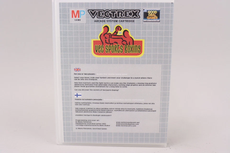 Vec Sports Boxing GCE Vectrex Homebrew Good Deal Games NIB CIB Only 100 Made! - Image 3 of 4