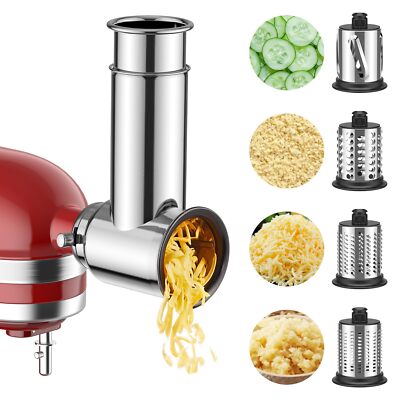 Stainless Steel Slicer Shredder Attachment for KitchenAid Stand