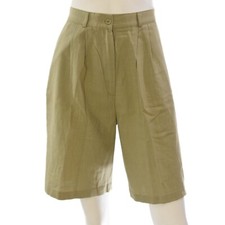 90s Vintage Kaitlin Conner Sage Green High Rise Pleated Shorts Size S