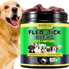 Flea and Tick Prevention for Dogs Chewable, 150 Chews Dog Natural Flea & Tick Co