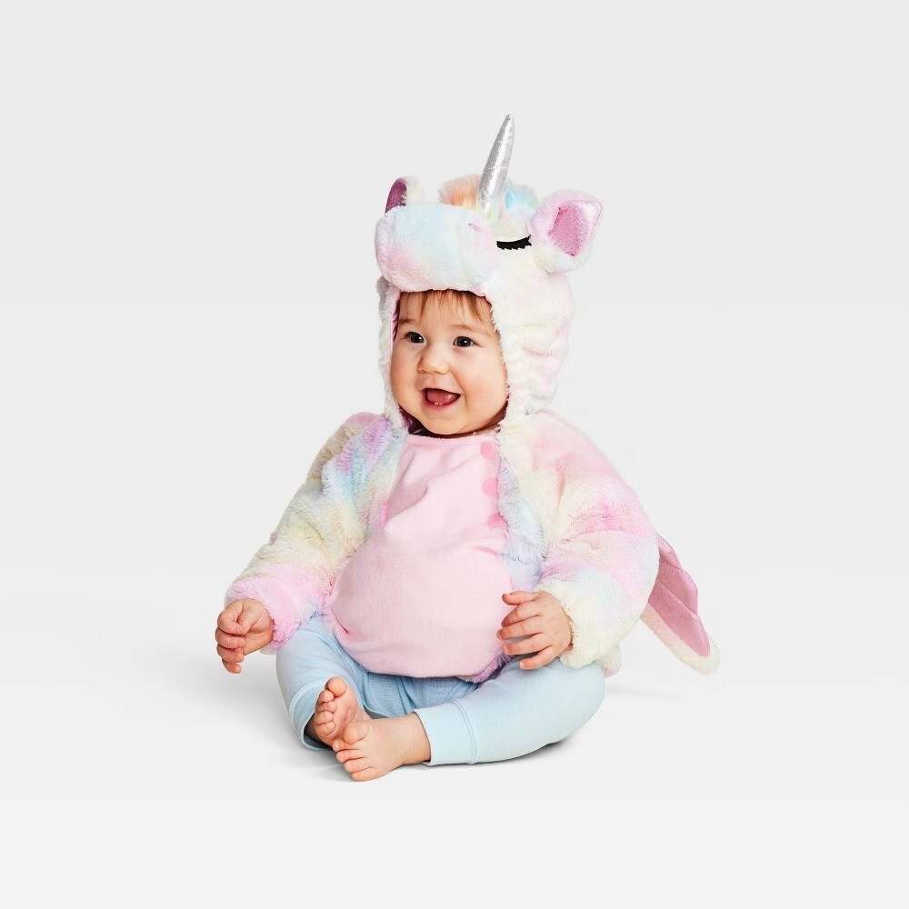 Baby Unicorn Halloween Costume Plush Hooded Pullover 6-12 Months #2019