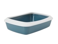 "Vadigran Katzentoilette Mit Rand \"Iriz\" Steinblau 50 X 36,5 X 11,5 Cm"