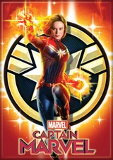 CAPTAIN MARVEL WITH EMBLEM MAGNET 2.5” X 3.5” NEW
