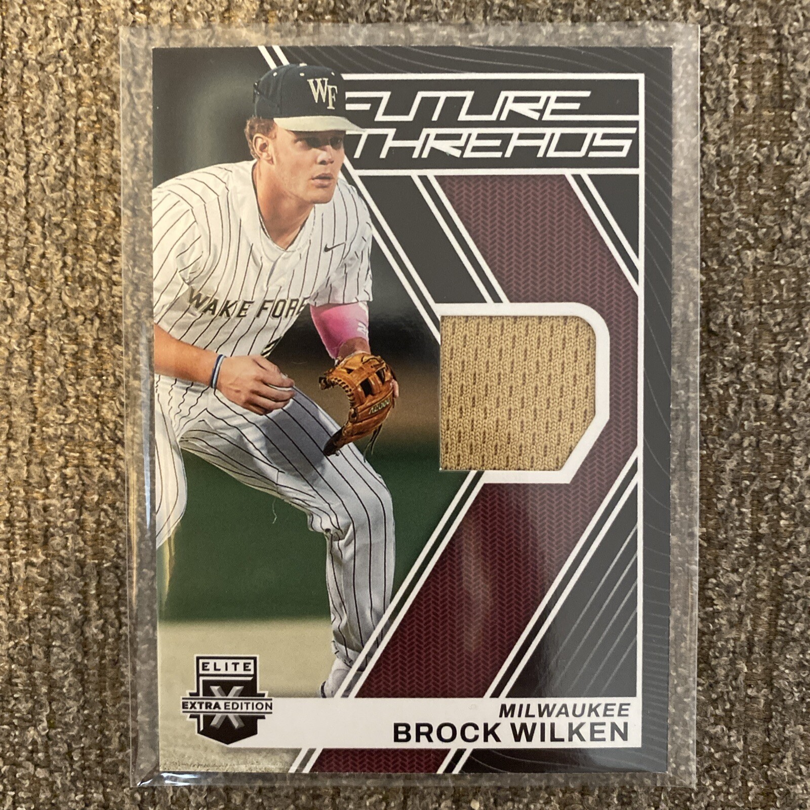 Brock Wilken 2023 Elite Extra Edition Future Threads #FT-BW Milwaukee Brewers