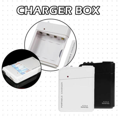 Portable USB 4AA Battery Emergency Charger Power Bank Case For Cell Phone