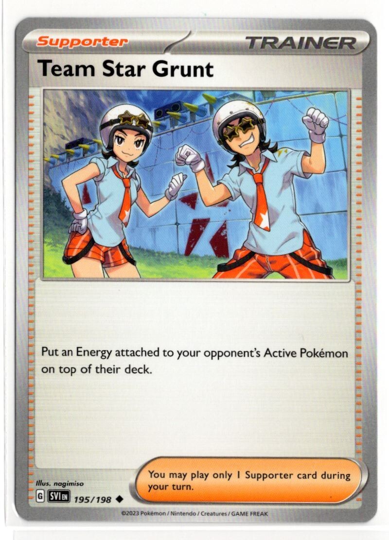 Pokemon Scarlet Violet Base SV1 195/198 Team Star Grunt