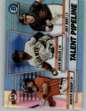 2020 Bowman Chrome #TPSFG Hunter Bishop/Joey Bart/Jalen Miller (ref 146934)