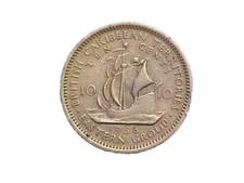 1956 British Caribbean Territories 10 Cents Elizabeth II KM#5-Nice Circ-c5653xux