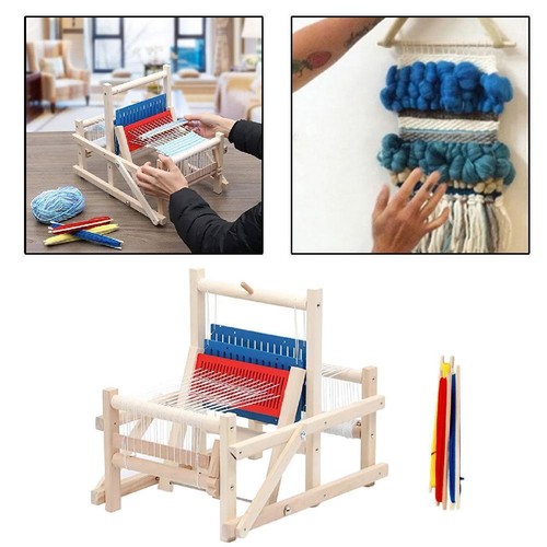 Weaving Loom Kit with Rigid Heddle Shed Stick, Wooden L Multi-Craft M4L1 U1S5 - Picture 9 of 12