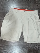 Redvanly Shorts Mens Golf Stretch Pull On Chino Nylon/Spandex Tan XL