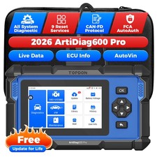 2026 Topdon Ad600 Pro Full System Diagnostic 9 Reset Fca Autoauth Obd2 Scanner