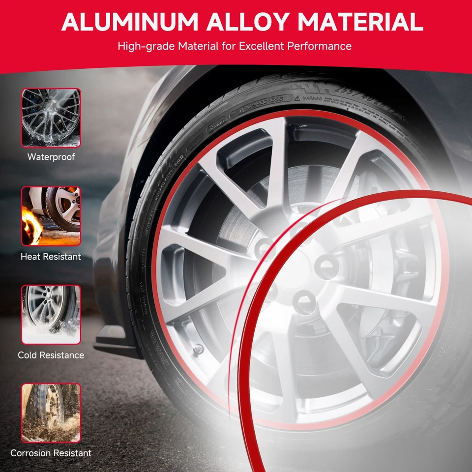 18" 19" 20" Aluminum Wheel Tire Guard Rim Protector Trim Ring For Ford Mustang - Imagem 2 de 4