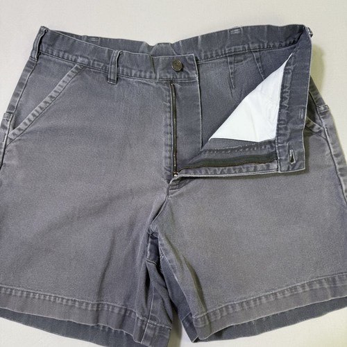 Vintage Patagonia Stand Up Shorts Men's Size 32 Grey Faded Canvas Pockets Hiking - Picture 4 of 16