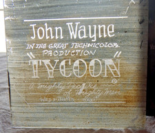 John Wayne & Lauraine Day magic lantern glass slide 1947 movie TYCOON