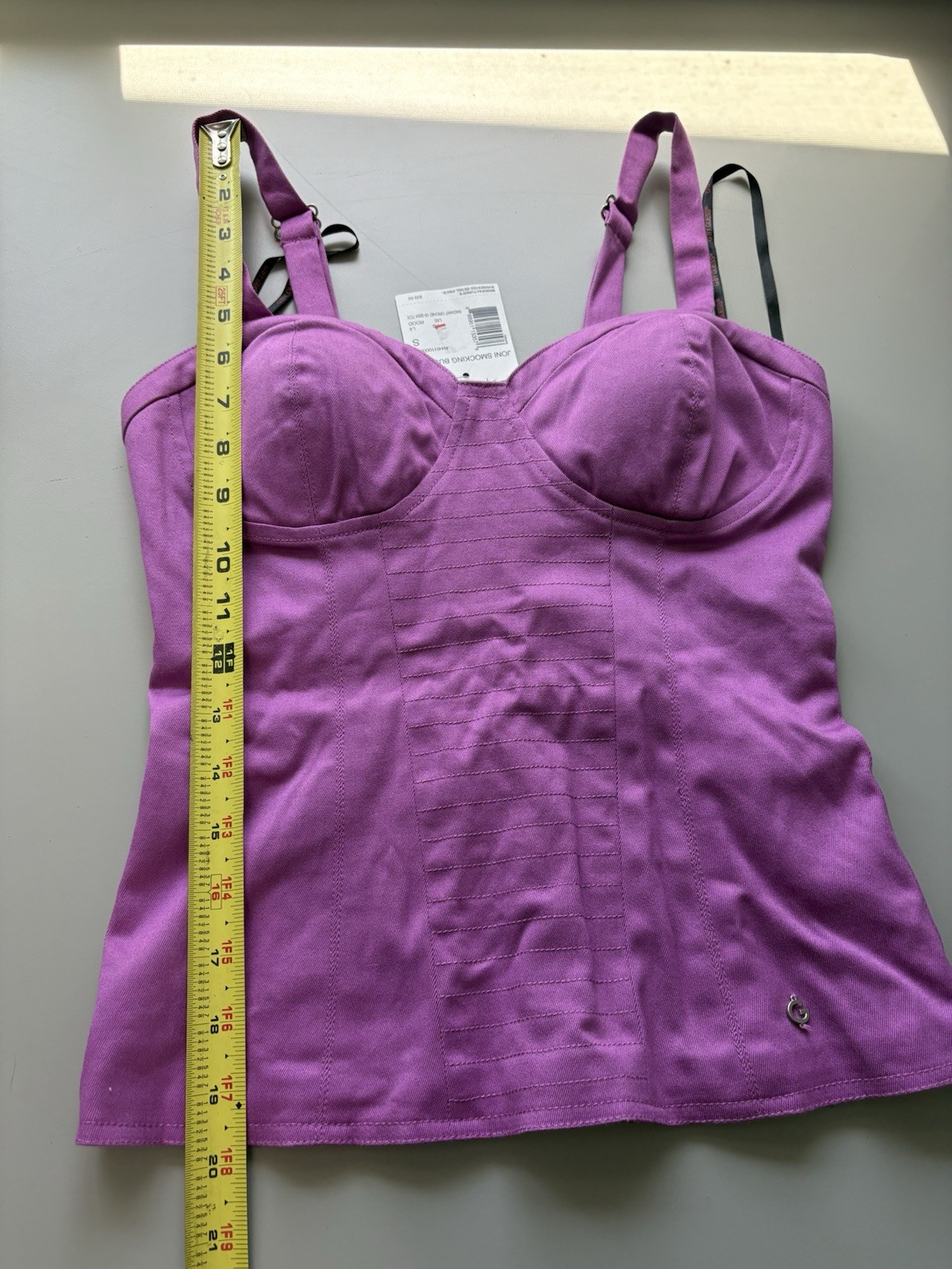 NWT G By Guess Joni Smocking Bustier top wireless camisole Size Small