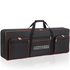 34"x13"x4" Electric Piano Keyboard 49 Key Keyboard Case Gig Bag with Adjustab...