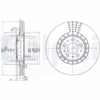 2X Bremsscheibe Delphi BG9783C FüR XC90 275 Volvo 1 Van Awd