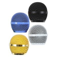 4 Pcs Metal Mic Accessories Microphone Grill Head Replacement Grille