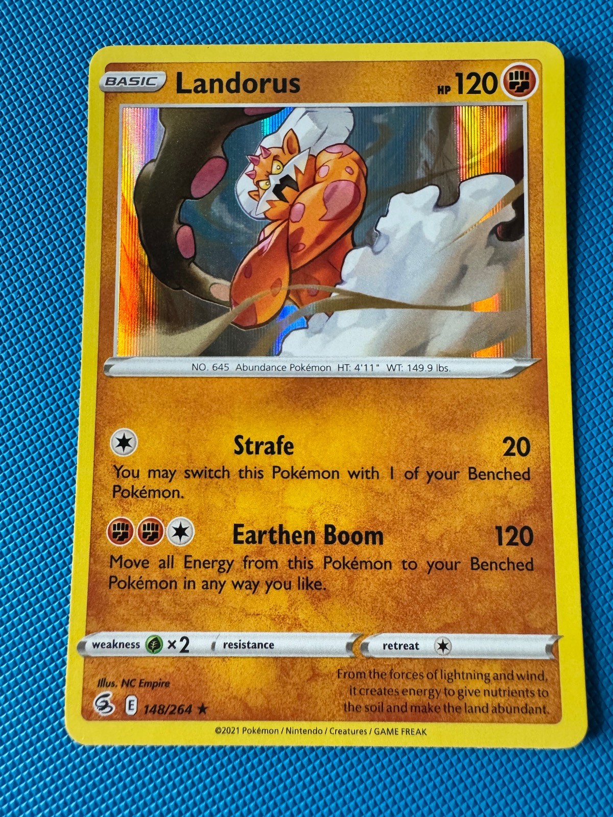 Landorus 148/264 Holo Rare Fusion Strike Pokemon Near Mint