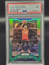 2019-20 Donovan Mitchell Panini Green Prizm #164! PSA 9!! Beautiful Card!!