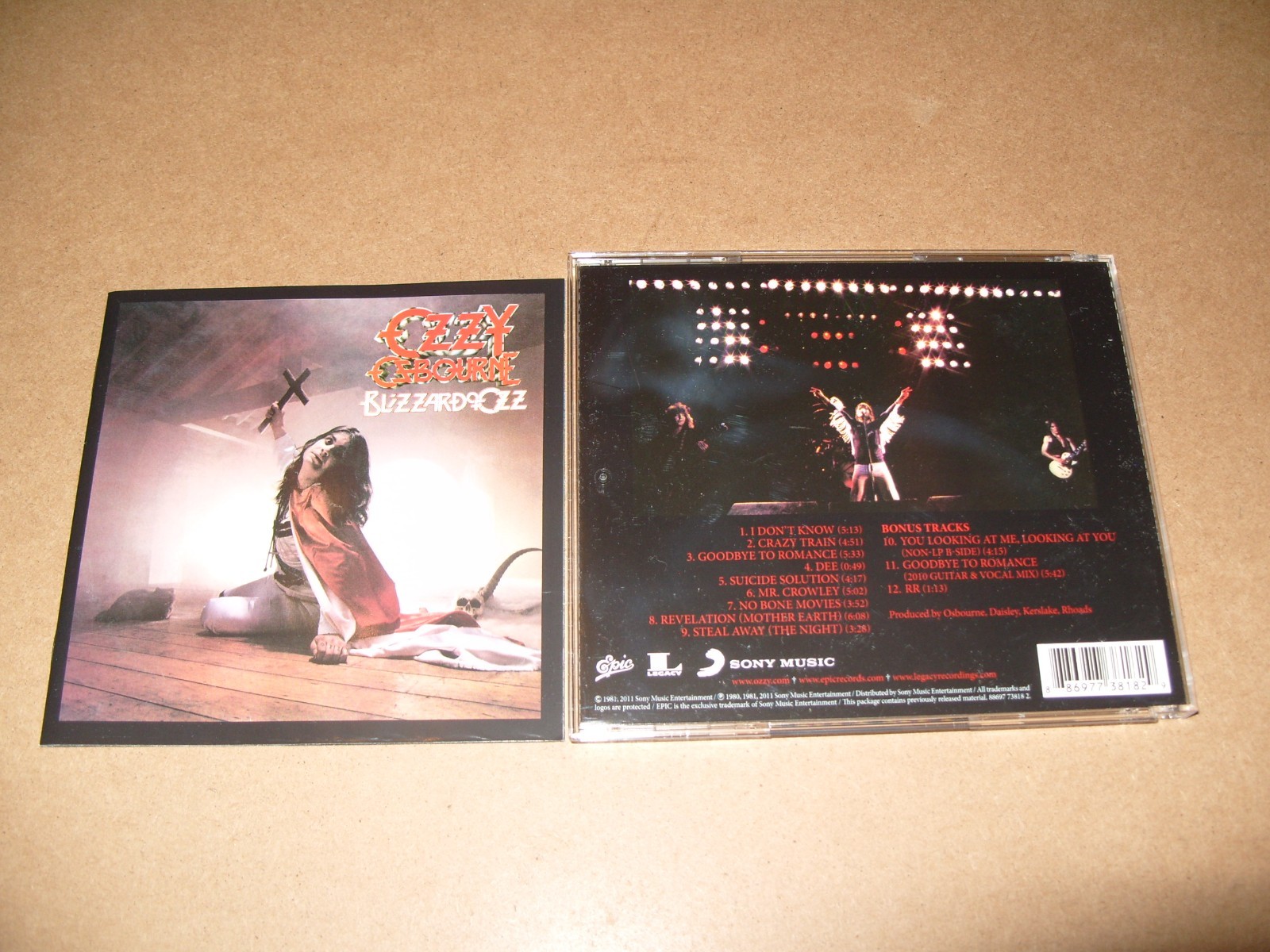 Ozzy Osbourne – Blizzard Of Ozz - 2011 - CD NEAR MINT / INLAYS EXCELLENT. (M4)