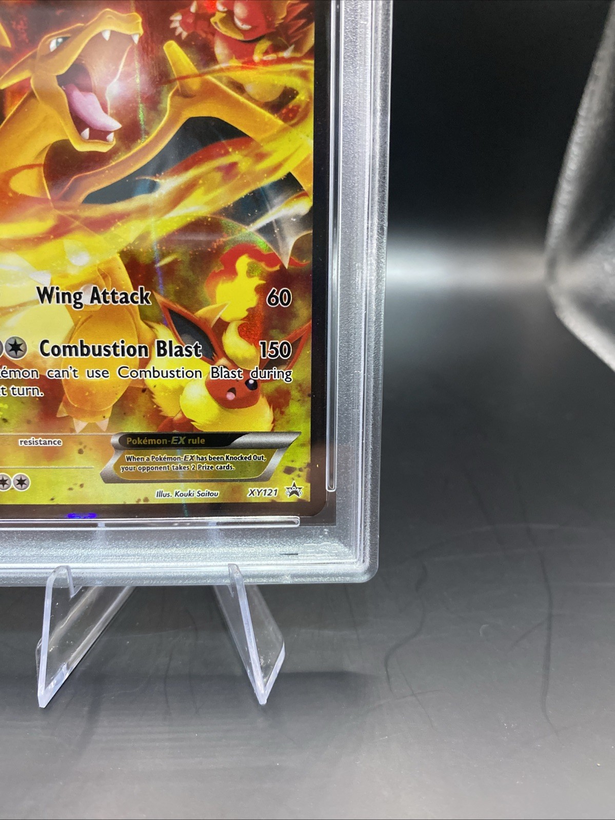 Pokemon Charizard EX Black Star Promo XY121 Red & Blue Coll. PSA 9 view 4