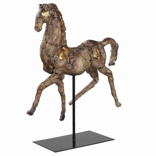 Uttermost 17585 Caballo Polyresin Horse Statue by David Frisch - Aged Silver / - Picture 2 of 4