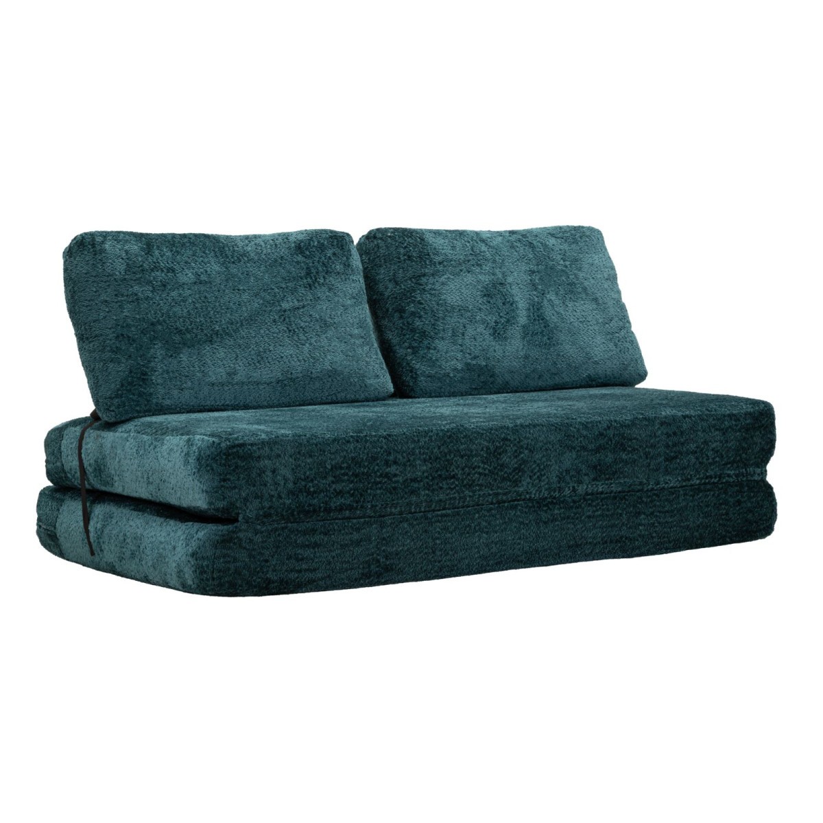 Canapé convertible 2 places Faster 150cm bleu en tissu pour studio