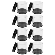 8 PCS Golf Ball Container Plastic Packaging Tube Round Clear Case
