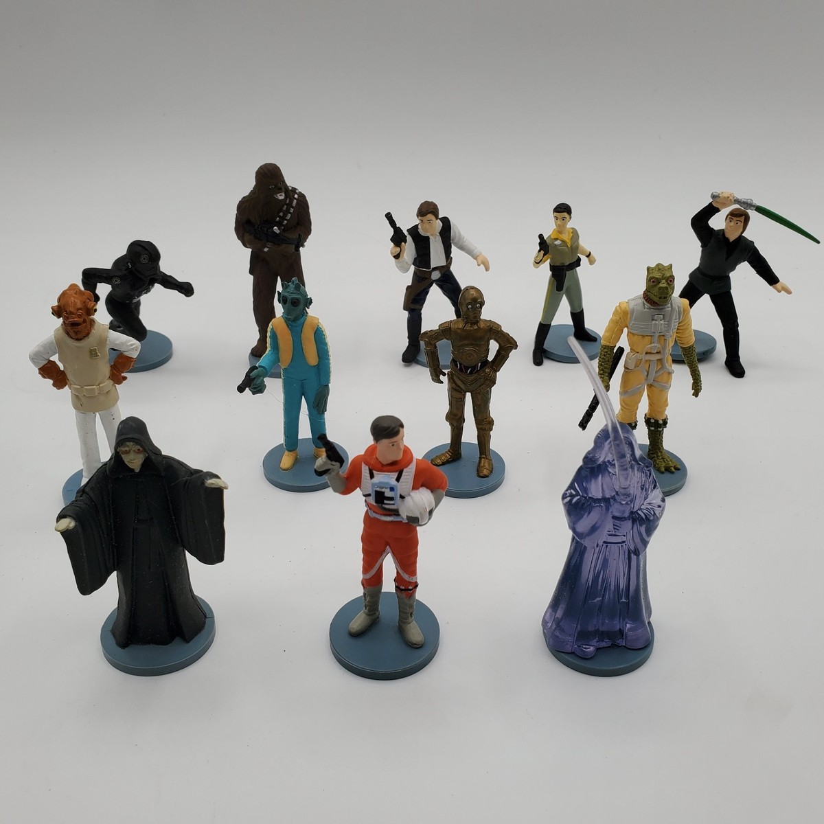 Lot of 12 Vintage Star Wars PVC Mini Figures 1997 Applause Classic