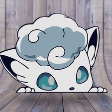 Alolan Vulpix Peeker Decal — Cute Pokémon Anime Sticker | 6" Wide | Made in USA